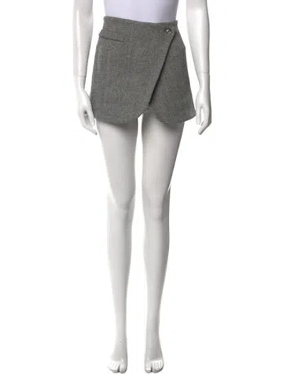 Pre-owned Coperni Wool Mini Skirt In Black