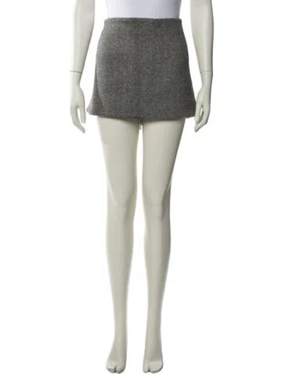 Pre-owned Coperni Wool Mini Skirt In Gray