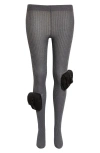 Coperni Wool Rib Cargo Tights In Gray