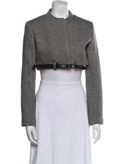 Pre-owned Coperni Wool Striped Evening Jacket W/ Tags In Gray