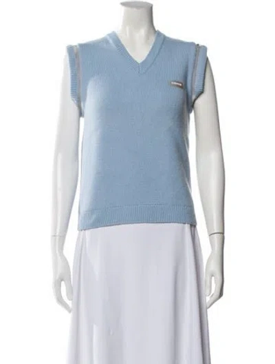 Pre-owned Coperni Wool V-neck Top In Multi