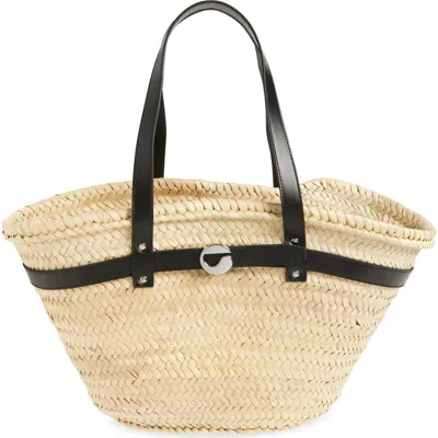 Coperni Woven Raffia Bucket Tote In Neutral