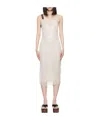 Coperni White Wrinkled Belt Midi Dress In White