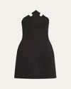 Coperni X Disney Crown Strapless Mini Dress In Black