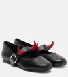 Coperni X Disney Leather Mary Jane Flats In Black