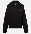 Coperni Maleficent Hooded Cotton Sweatshirt With Kangaroo Pocket In Black