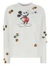 Coperni Cotton Mickey T-shirt With Embellishments And Graphic Print In White