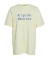 Coperni Fitted T-shirt With Playful Graphic And Round Neckline In White