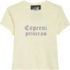 Coperni X Disney Princess Rhinestone Graphic T-shirt In Yellow