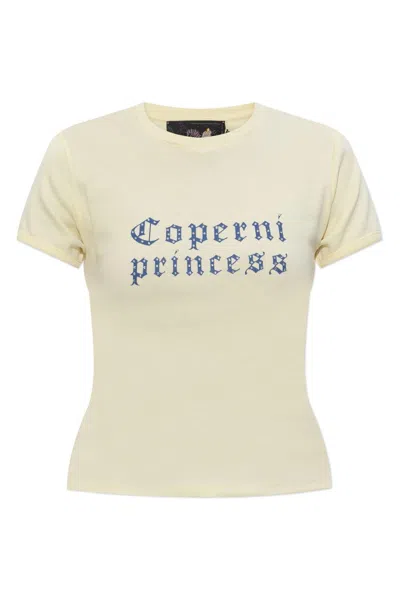 Coperni X Disney Princess Slim-fit T-shirt In Yellow