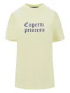 Coperni Fitted T-shirt With Playful Graphic And Round Neckline In 黄色
