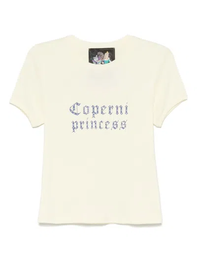 Coperni Crew Neck Logo T-shirt In Brown