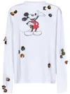 Coperni Cotton Mickey T-shirt With Embellishments And Graphic Print In White