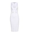 Coperni Womens Puma White Puwhte Puma X Fitted Stretch-jersey Midi Dress In White