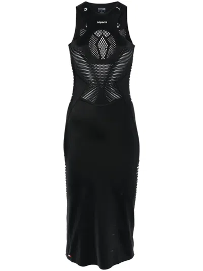 Coperni X Puma Cut-out Detail Midi Dress In Black