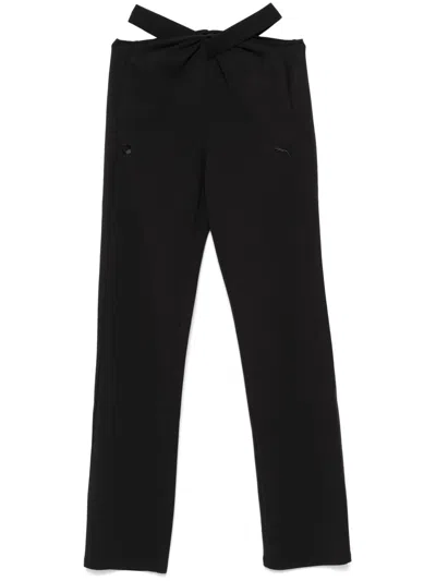 Coperni X Puma Co-branded Pleated Casual Pants In Black
