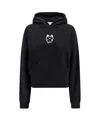 Coperni Organic Cotton Hooded Sweatshirt Featuring Embroidery In Black