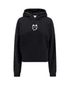 Coperni Organic Cotton Hooded Sweatshirt Featuring Embroidery In Black