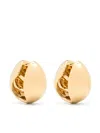 Coperni Xl Logo Creole Earrings In Gold