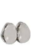 Coperni Xl Logo Creole Earrings In Silver