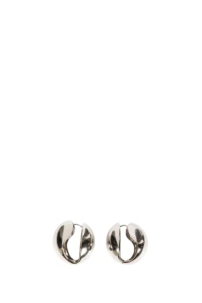 Coperni Xl Logo Creole Earrings In Silver