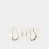 Coperni Xl Logo Creole Earrings In Silver
