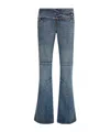Coperni Panelled Flared Jeans In Blue
