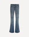 Coperni Panelled Flared Jeans In Blue