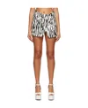 Coperni Zebra-print Faux-leather Miniskirt In Brown