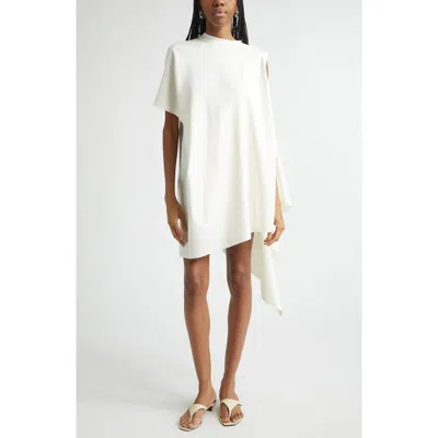 Coperni Zero Waste Asymmetric Shift Dress In White