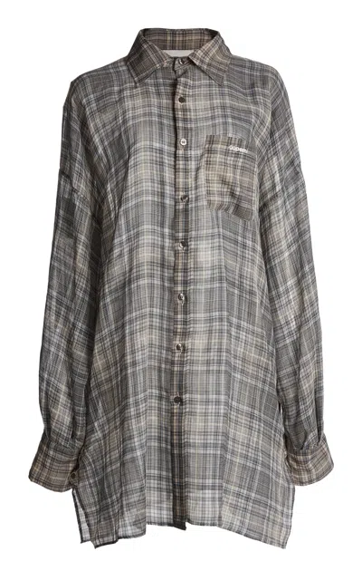 Coperni Zero Waste Cotton Checked Shirt In Multi