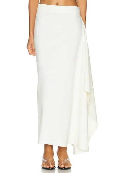 Coperni Zero Waste Draped Long Skirt In White