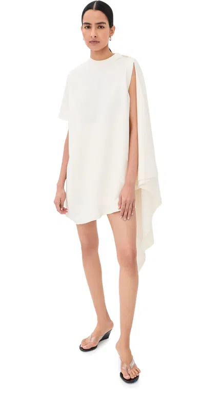Coperni Zero Waste Draped Mini Dress White In Neutral