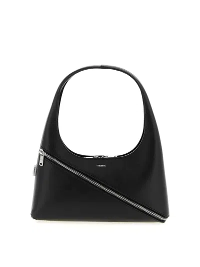 Coperni Zip Baguette Shoulder Bag In Black