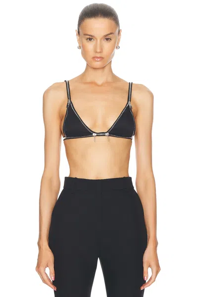 Coperni Decorative Zip Detailing Bra In 灰色