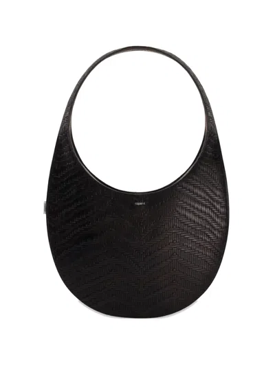 Coperni Zip Soft Swipe Medium Shoulder Bag In Black