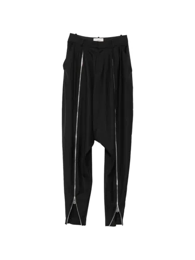Coperni Zip-detail Tapered Trousers In Black