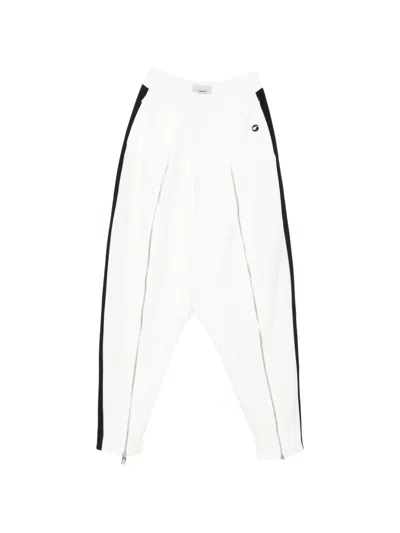 Coperni Zip-embellished Stripe Trousers In White