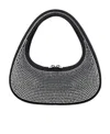 Coperni Crystal-embellished Baguette Swipe Bag In Black