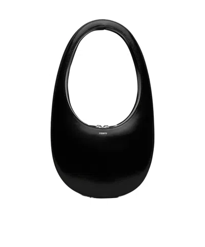 Coperni Zipper Shoulder Bag In Black