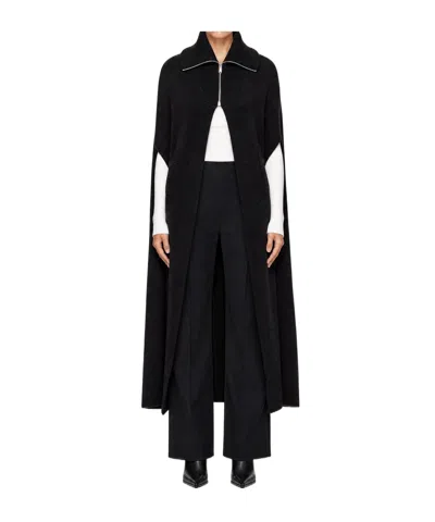 Coperni Zippered Knitted Cape In Multi
