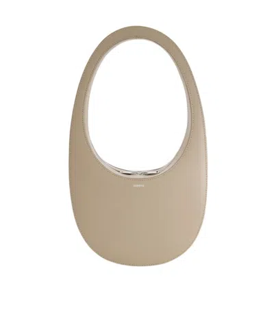 Coperni Zippered Shoulder Bag In Nude