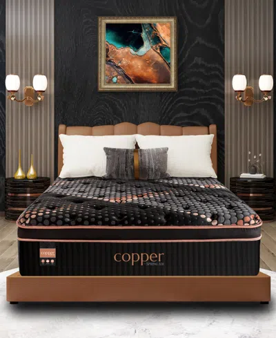 Copper By Spring Air Hybrid Quilted Firm 13.5" Tight Top Mattress Set, Queen In No Color