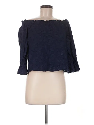 Pre-owned Copper Key 3/4 Sleeve Blouse In Blue