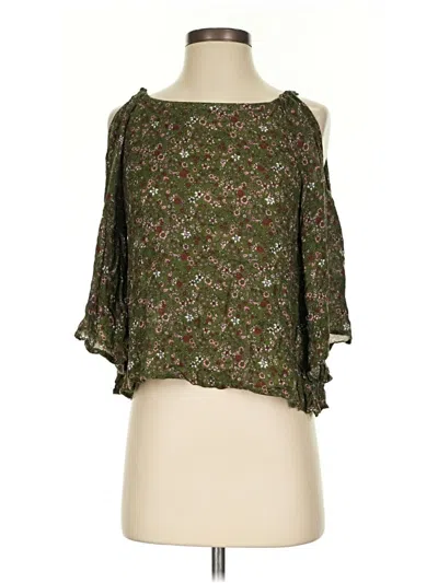Pre-owned Copper Key 3/4 Sleeve Blouse In Green