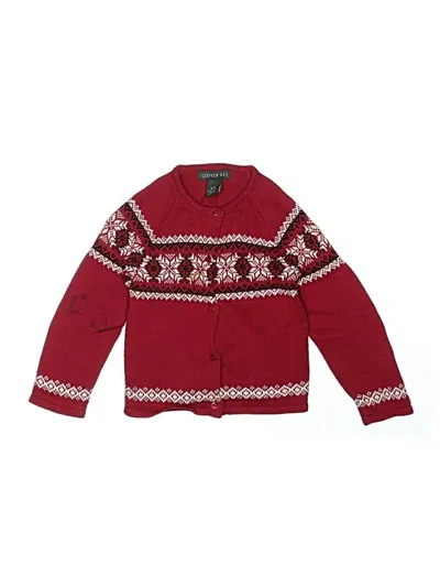 Pre-owned Copper Key Kids' Cardigan Sweater In Red