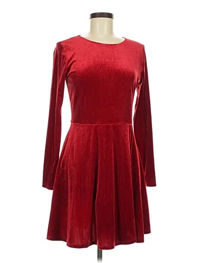 Pre-owned Copper Key Casual Dress In Burgundy