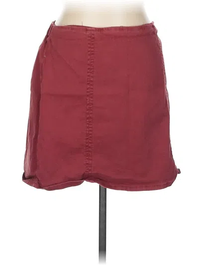 Pre-owned Copper Key Casual Skirt In Burgundy