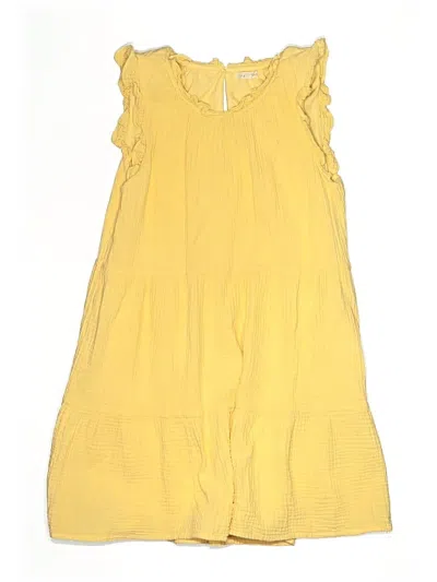Pre-owned Copper Key Kids' Dress In Yellow