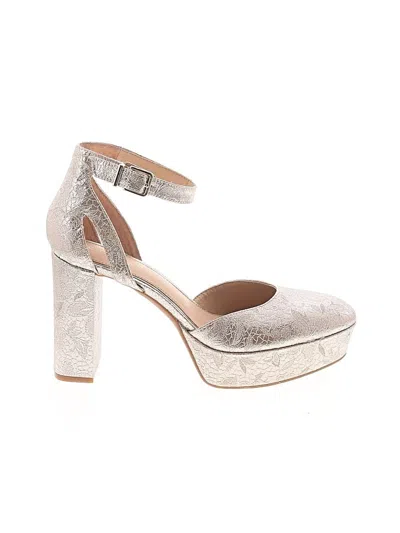 Pre-owned Copper Key Heels In Silver